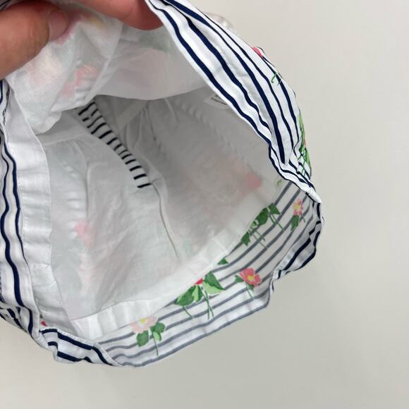 Janie and Jack Navy Striped Floral Set 0-3 Months - Picture 4 of 10